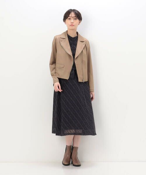 セール】 〔 TALLサイズ 〕 ポンチフェイクレザーエンボス ライダース