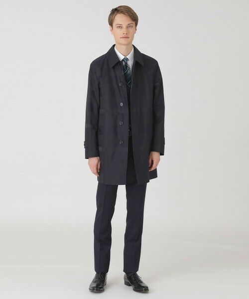 セール】 シャドーチェックラミネートステンカラーコート （その他