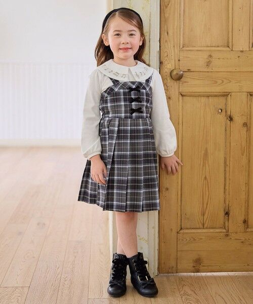 セール】 チェックプリーツジャンパースカート （ロング・マキシ丈