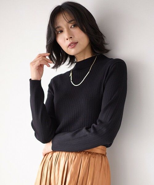 セール】 【洗濯機可】ランダムリブハイネックニット （ニット