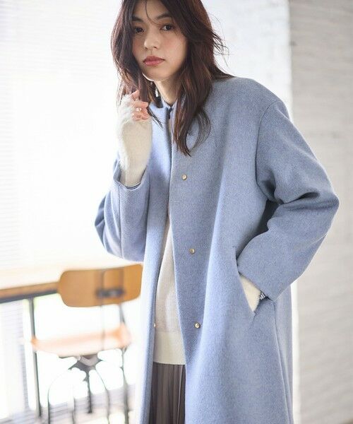 セール】 【防風裏地】カシミヤブレンドコート （その他アウター