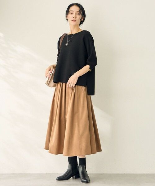 セール】 【2SET】バイカラーニット×布帛スカートセット