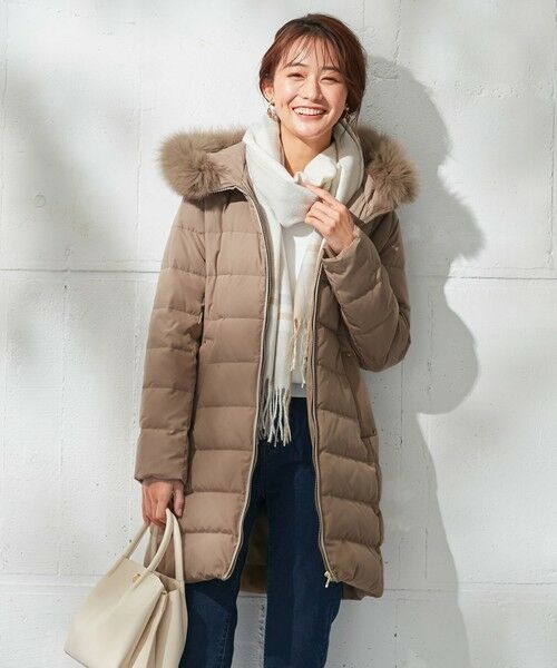 セール】 【撥水】洗えるタフタロング ダウンコート （ダウン