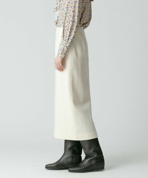 セール】 カラーメルトン釦付キタイトスカート （ロング・マキシ丈