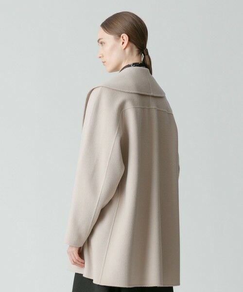 セール】 カシミヤ混ショールカラーミドルコート （ダッフルコート