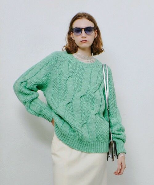 セール】 ランダムケーブルプルオーバー （ニット・セーター