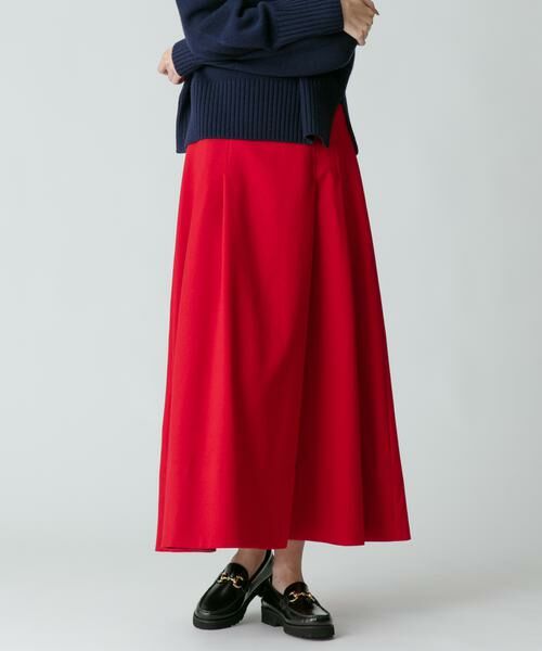 セール】 ポリエステル調フランネルフレアスカート （スカート