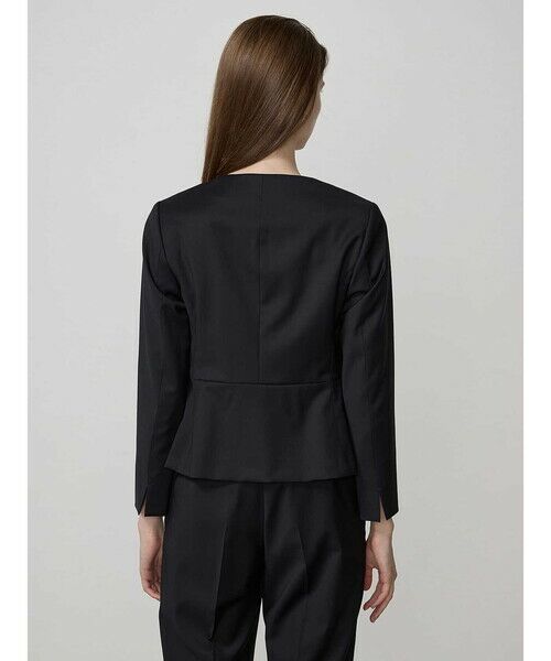 セットアップ対応】ストレッチツイル ノーカラージャケット
