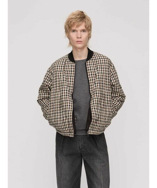 チェックキルティングブルゾン （その他アウター）｜Aquascutum