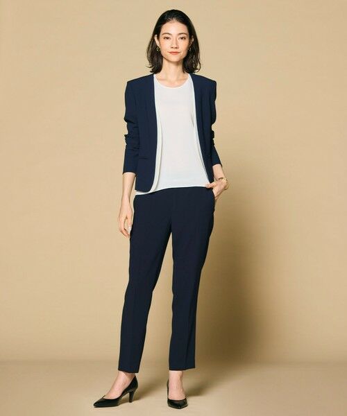 CINDY / ダブルカラージャケット （ノーカラージャケット）｜BEIGE