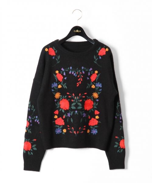 セール】 マルチ刺繍ニットトップ （ニット・セーター）｜GRACE