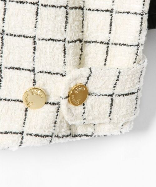 セール】 ラメツイードライダース （レザーブルゾン・ジャケット