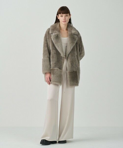 セール】 ムートンライダースコート （その他アウター）｜GRACE