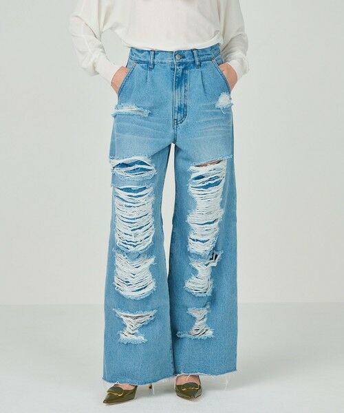 セール】 ハードクラッシュデニムパンツ （デニムパンツ）｜GRACE