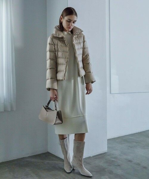 セール】 【La maglia】 シャツカラー ニットドレス （ロング・マキシ