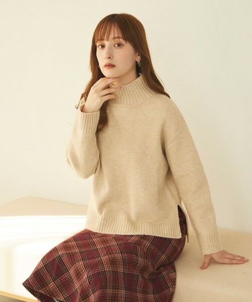 セール】 【洗える】ミドルゲージハイネック ニット （ニット