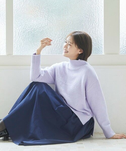 セール】 【洗える】ミドルゲージハイネック ニット （ニット