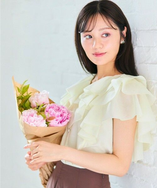 セール】 【洗える】エアリーフリル ブラウス （シャツ・ブラウス