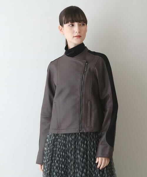 セール】 ラムレザーソフトライダースジャケット （レザーブルゾン