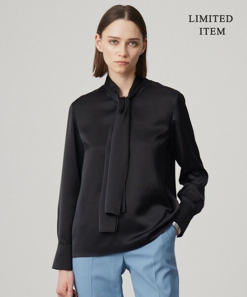 WEB限定】 ドレープサテン ボウタイブラウス （シャツ・ブラウス