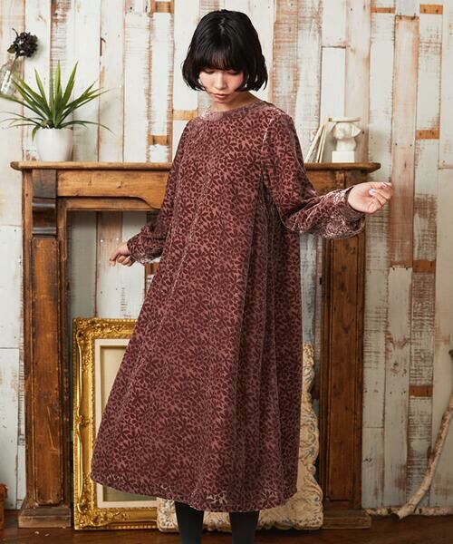 セール】 Tardin calido オパールフラワーモチーフワンピース （ロング