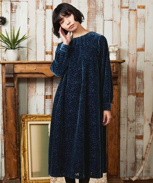 セール】 Tardin calido オパールフラワーモチーフワンピース （ロング