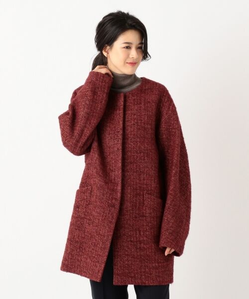 セール】 【亜希さん着用】イタリア LYRIA ループツイードコート(検索