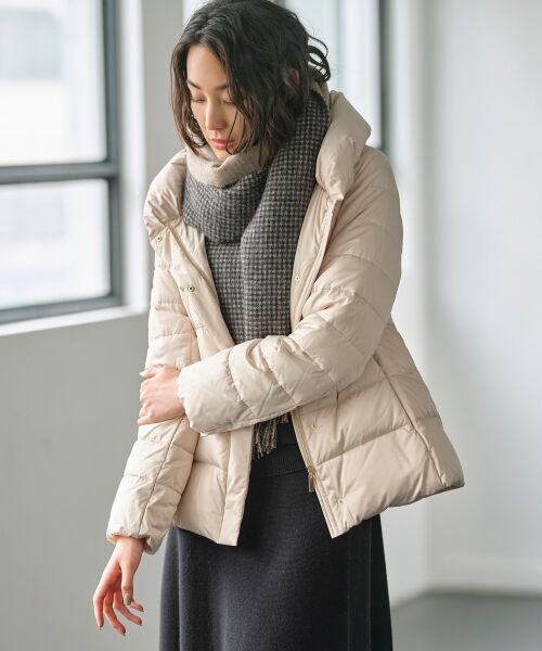 洗える/Sサイズ有】BRIGHT SATIN ショート丈ダウン （ダウンジャケット