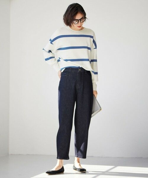 洗える】ウスカルデニム カーブパンツ （デニムパンツ）｜自由区