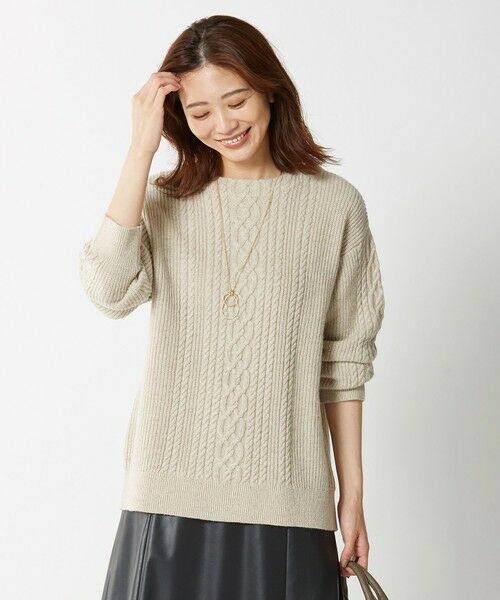 セール】 【洗える】FRISBY ボートネック ケーブル ニット （ニット