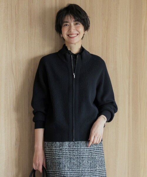 セール】 【洗える】CAT ジップアップブルゾン ニット （ニット