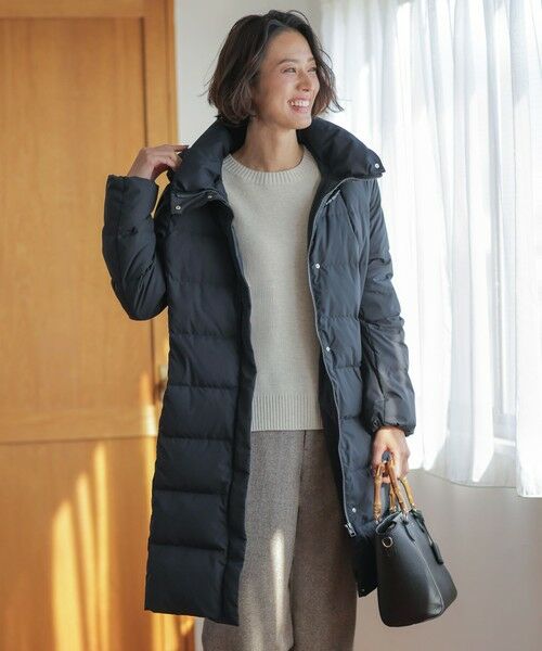 洗える・2way】タフタダウン ロング丈 コート （ダウンジャケット