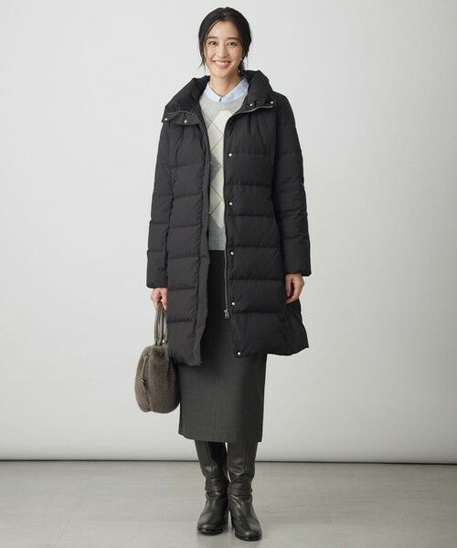 洗える・2way】タフタダウン ロング丈 コート （ダウンジャケット