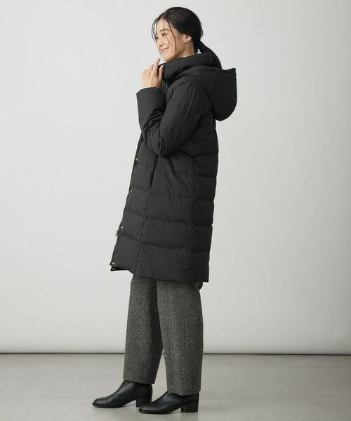 洗える・2way】タフタダウン ロング丈 コート （ダウンジャケット