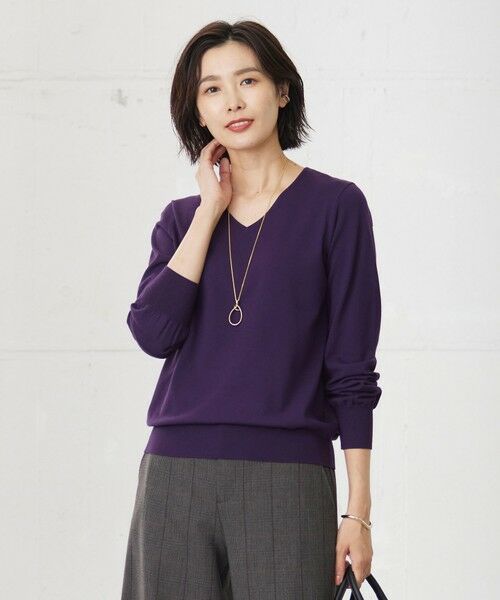 洗える】PRINCE Vネック ニット （ニット・セーター）｜L size ONWARD