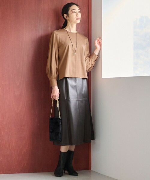 セール】 ラムレザー スカート （ミニ・ひざ丈スカート）｜L size