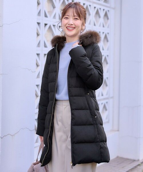 セール】 【洗える】リッチファーフードロング ダウン （ダウン