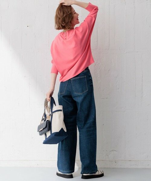 セール】 【一部店舗限定】23区DENIM ストレッチ ワイドパンツ