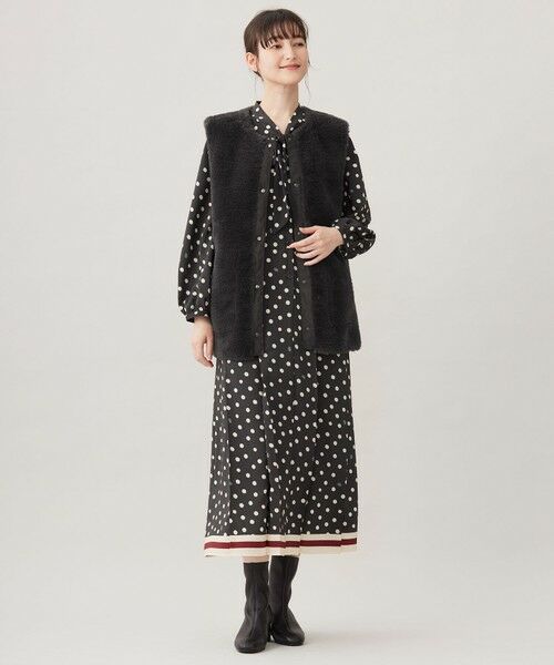 リバーシブルエコメリノムートン ジレ （ベスト）｜L size ONWARD