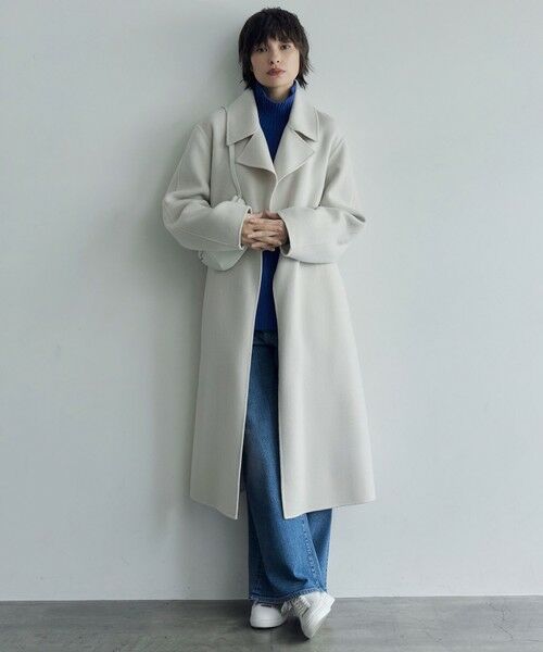 CLASSY.1月号掲載】WoolRever ロングコート （トレンチコート）｜L