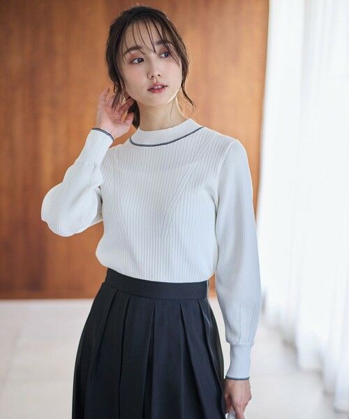 セール】 【アンサンブル対応】バイカラーリブ ニット （ニット