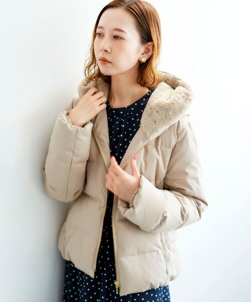 セール】 ファーフードショートダウン （ダウンジャケット・ベスト