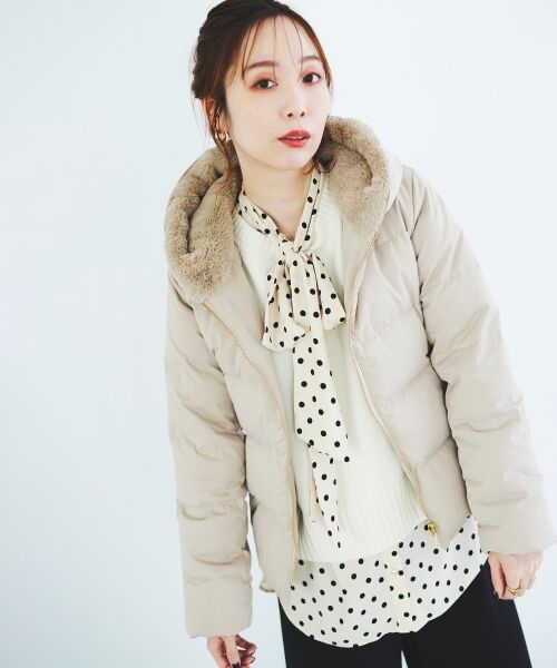 セール】 ファーフードショートダウン （ダウンジャケット・ベスト