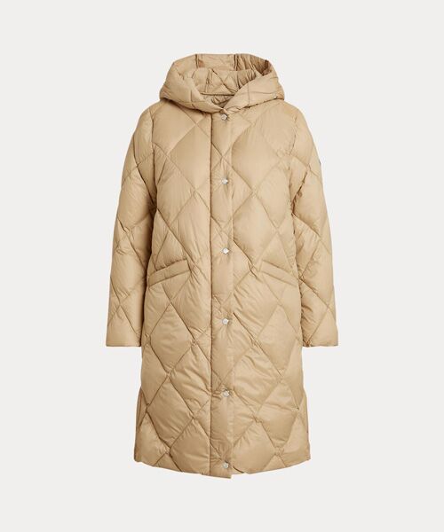 セール】 フーデッド ダイヤモンドキルテッド ダウン コート （その他