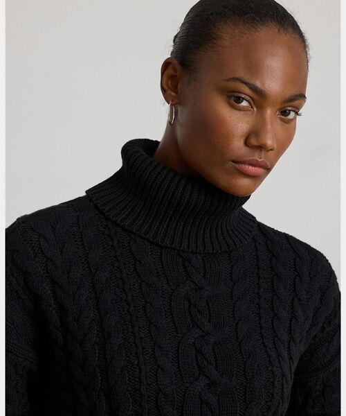 セール】 ケーブルニット タートルネック セーター （ニット・セーター