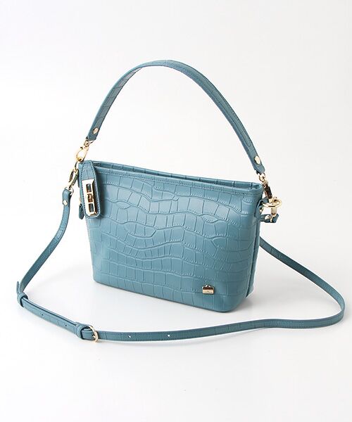 セール】 クロコ型押し2wayショルダー （ショルダーバッグ）｜LA