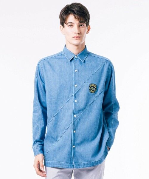 セール】 バイアスカットデニムシャツ （シャツ・ブラウス）｜LACOSTE