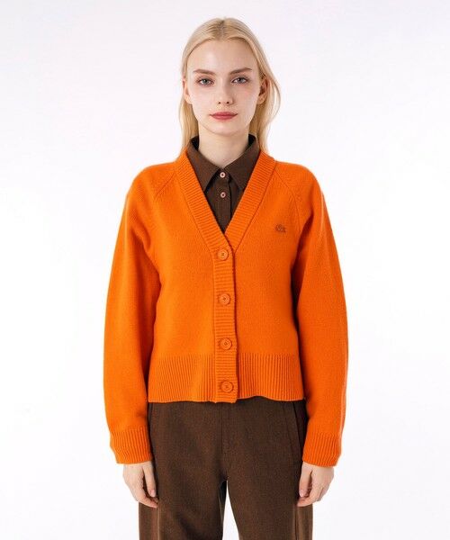 セール】 編地切り替えニット クロップド丈 ショートカーディガン