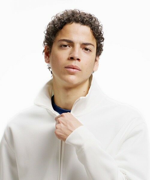 鹿の子ダブルジップ ハイネック ドライバーズニット （カーディガン