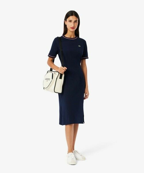 セール】 配色ラインドリブTシャツドレス ワンピース （ロング・マキシ